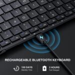 Wireless Foldable Bluetooth Keyboard - Sync 3 Devices, Portable, Full-Size, Quiet Typing - Image 6