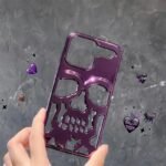 3D Skull Luxury Silicone Phone Case for iPhone Models - Shockproof with Mirror Film - Image 5
