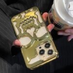 3D Skull Luxury Silicone Phone Case for iPhone Models - Shockproof with Mirror Film - Image 6