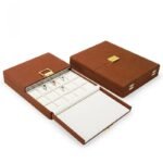 Luxurious Leather Jewelry Box - Double Lid Display & Storage Case - Image 3