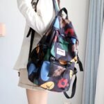 Stylish Geometric Waterproof Backpack for Women - Image 3
