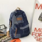Chic Vintage Denim Backpack - Image 2