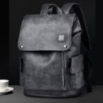 Waterproof Leather Laptop Backpack - Versatile School and Travel Bag for Men - Image 4