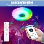 Smart RGB LED Ceiling Lamp with Bluetooth Music Sync and Remote Control - Perfect for Modern Home Lighting - Image 3