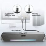 360° Home Movie Surround Sound Bar with Wired & Bluetooth 5.0 Connectivity - Image 4