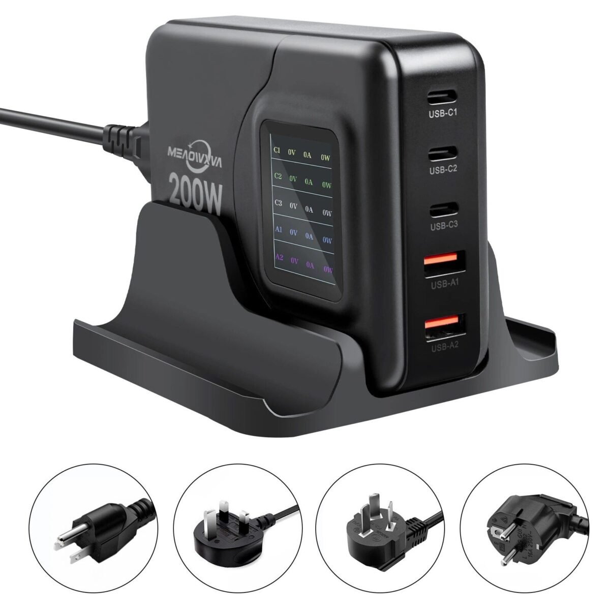 29669-23d6a4.jpg 200W GaN Universal Fast Charger with Display for Phones, Laptops, and More - Image 2