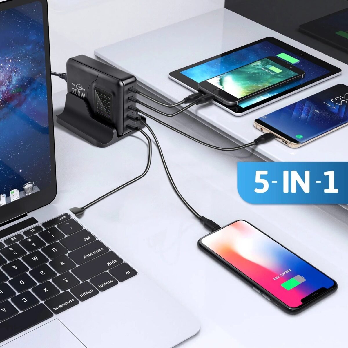 29669-492057.jpg 200W GaN Universal Fast Charger with Display for Phones, Laptops, and More - Image 6