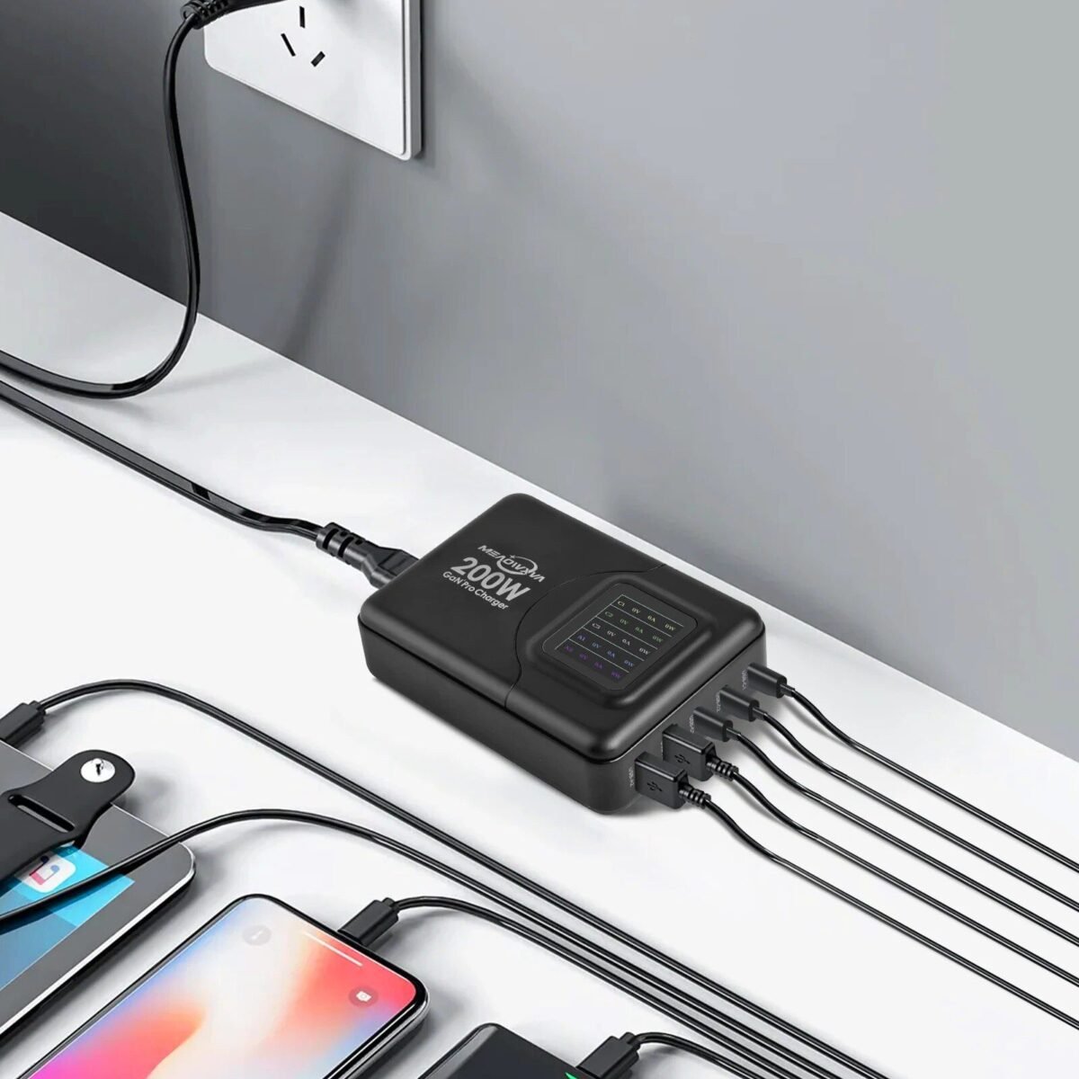 29669-8744c7.jpg 200W GaN Universal Fast Charger with Display for Phones, Laptops, and More - Image 7