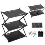 Multi-Level Portable Folding Camping Shelf – Aluminum Outdoor BBQ Table Rack - Image 2