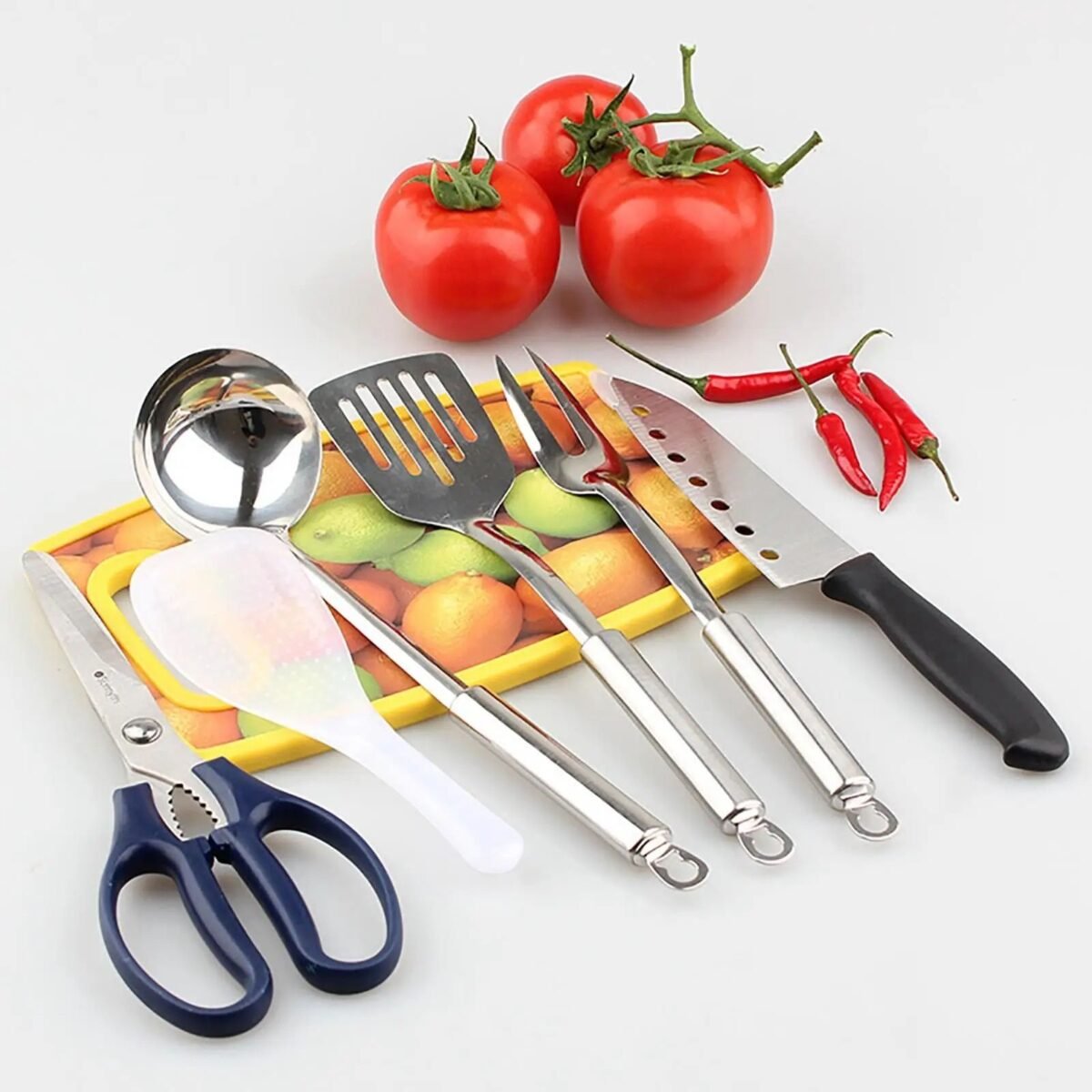 Compact 7-Piece Camping Kitchen Utensil Set with Portable Carrying Bag - Image 4