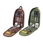 Compact 7-Piece Camping Kitchen Utensil Set with Portable Carrying Bag - Image 2