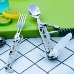 Multi-Function Stainless Steel Folding Cutlery Set - Ideal for Camping & Picnics - Image 5