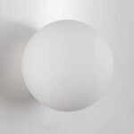 Minimalist Glass White Ball LED Ceiling Light - Image 5