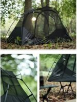 Lightweight Single Person Outdoor Camping Bed Tent with Mosquito Net and Aluminum Poles - Image 7