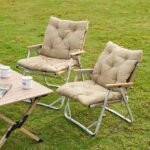 Deluxe Yellow Folding Chair Cushion for Camping & Outdoors - Image 4