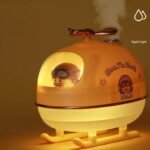 USB Cartoon Helicopter Aroma Air Humidifier with Warm Night Light - Image 3