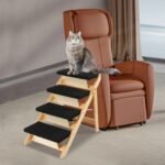 Multi-Purpose Wooden Pet Stairs & Ramp - 4-Level Design for Cats and Dogs - Image 4
