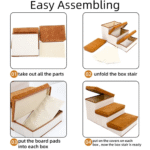Multi-Purpose Dog Steps with Storage - Pet Stairs and Ramp for Small Dogs and Cats - Image 5