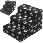 Compact Washable Pet Ramp - 3-Step Anti-slip Stair for Small Dogs and Cats