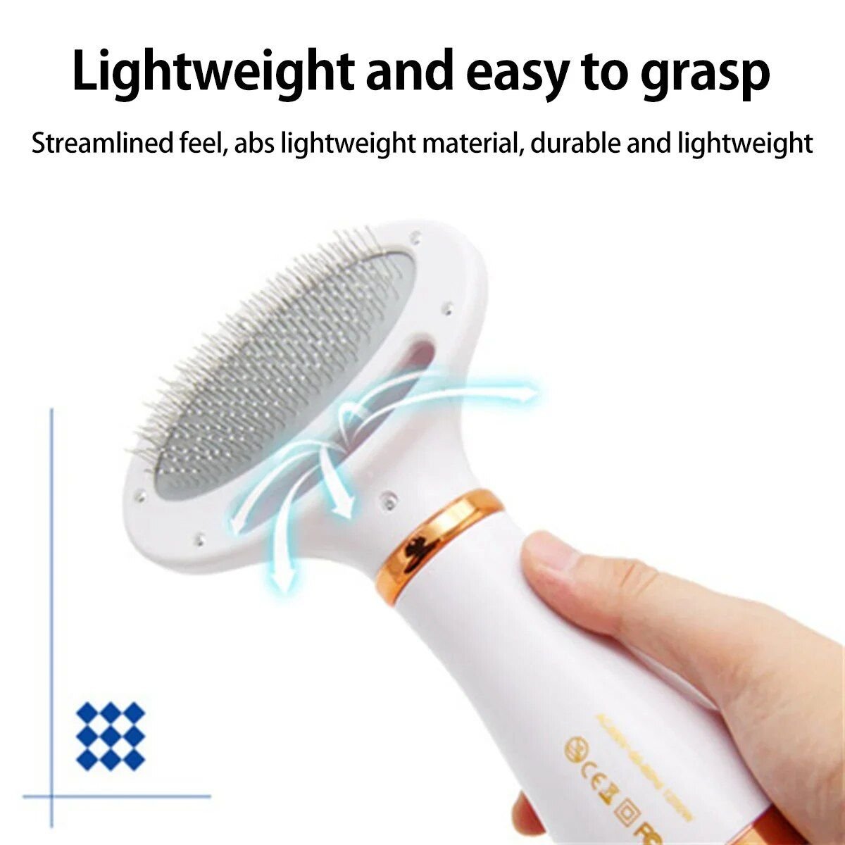Hair Dryer and Comb Brush Portable Dog Hair Blower Adjustable Temperature Low Noise Pet Grooming Hair Dryer Puppy Fur Blower 3 31502 116376