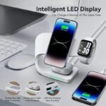 Magnetic Wireless Charging Stand 15W, Fast Induction Charger Dock for iPhone 14/13/12, iWatch, AirPods - Image 3