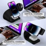 Magnetic Wireless Charging Stand 15W, Fast Induction Charger Dock for iPhone 14/13/12, iWatch, AirPods - Image 4