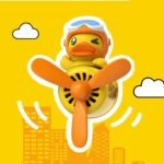 Duck Pilot Car Air Freshener with Rotating Propeller - Image 2