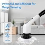 7-in-1 Cordless Electric Spin Scrubber with Extendable Handle - Perfect for Wall, Window, Tub & Tile Cleaning - Image 4