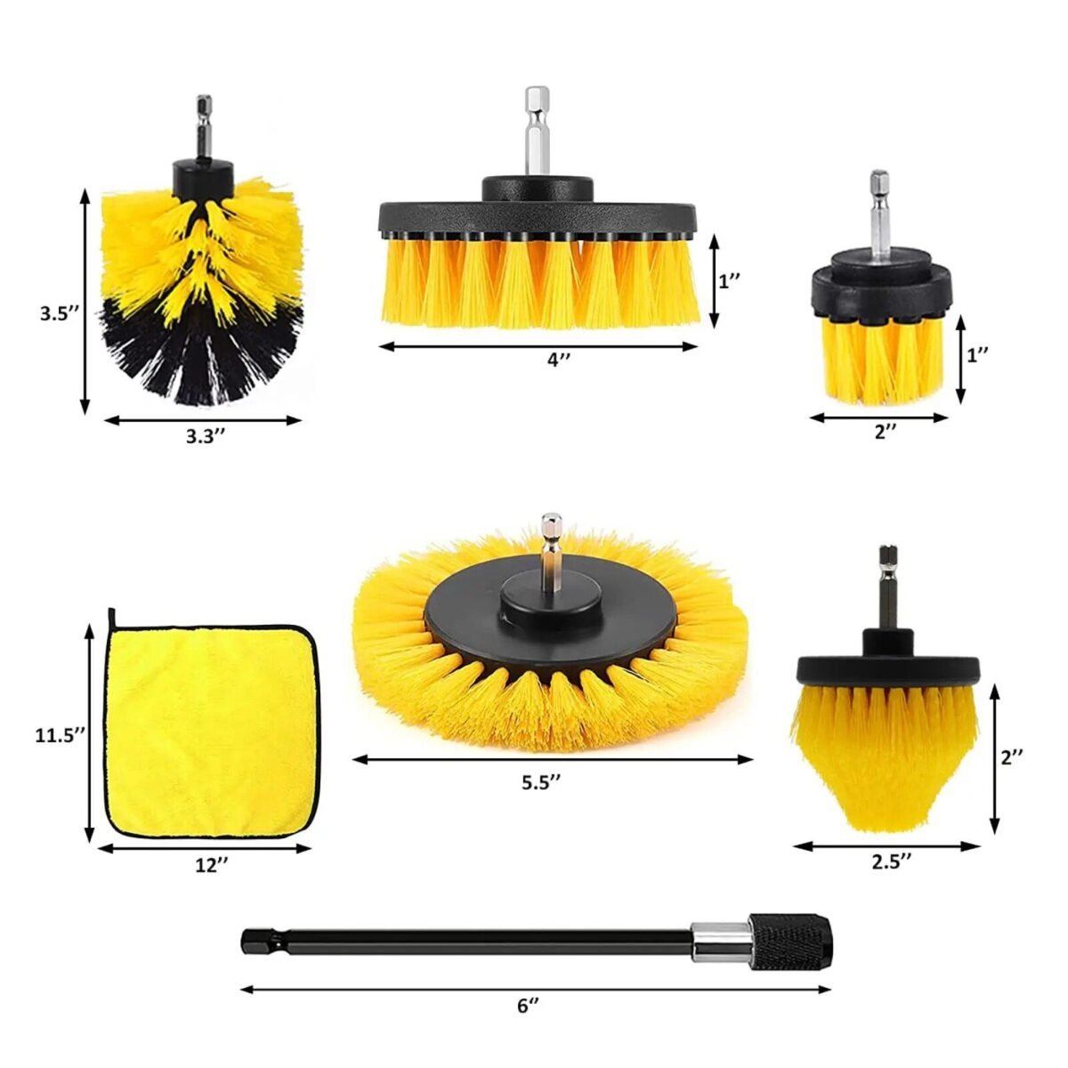 7-Piece Power Scrubber Drill Brush Set for All-Purpose Cleaning - Image 3