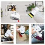 Versatile Electric Spin Scrubber - Multi-Function Cleaning Tool with 4 Brush Heads - Image 4