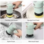 Versatile Electric Spin Scrubber - Multi-Function Cleaning Tool with 4 Brush Heads - Image 5