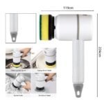 Versatile Electric Spin Scrubber - Multi-Function Cleaning Tool with 4 Brush Heads - Image 6