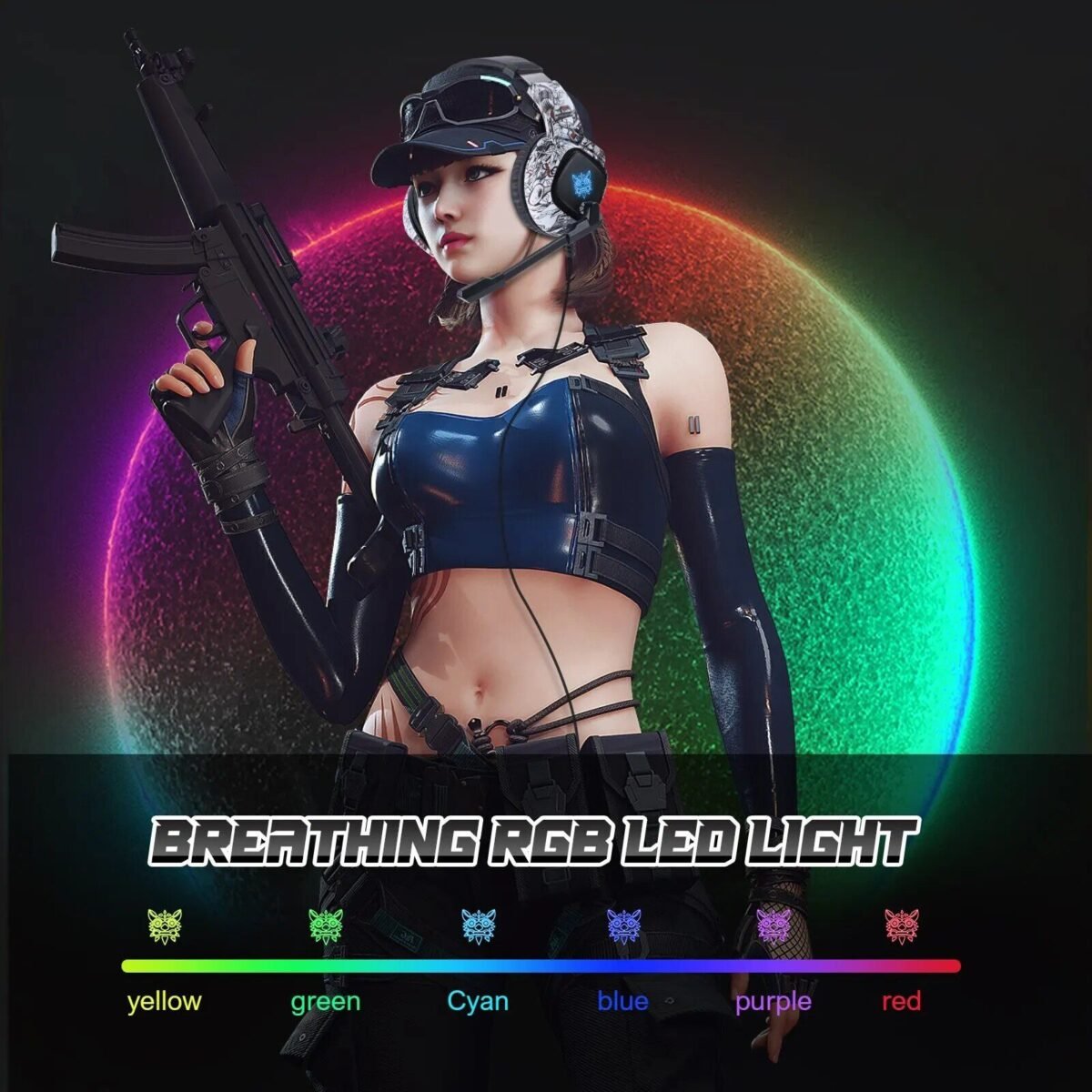 K19 Gaming Headset Headphones Wired Noise Cancelling Stereo Earphones With Mic - Image 6