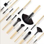 32-Piece Natural Hair Makeup Brush Set with Premium Wooden Handles - Image 5