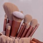 Deluxe 13-Piece Makeup Brush Set - Soft Synthetic Brushes for Foundation, Eye Shadow & Blush with Elegant Carry Bag - Image 3