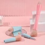 4-in-1 Multifunctional Detachable Makeup Brush Set - Portable Beauty Tools - Image 2
