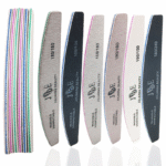 Professional 10-Piece Moon Style Nail File Set - 100/150/180/240 Grit for Gel & Acrylic Nails