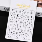 Sun, Moon, and Stars 3D Gold Bronzing Nail Art Stickers - Image 6