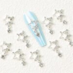 Galactic Charms: 3D Nail Art Rhinestones in Celestial Designs - Image 3