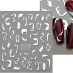 Luxe 3D Golden Wave Geometric Nail Art Stickers - Image 2