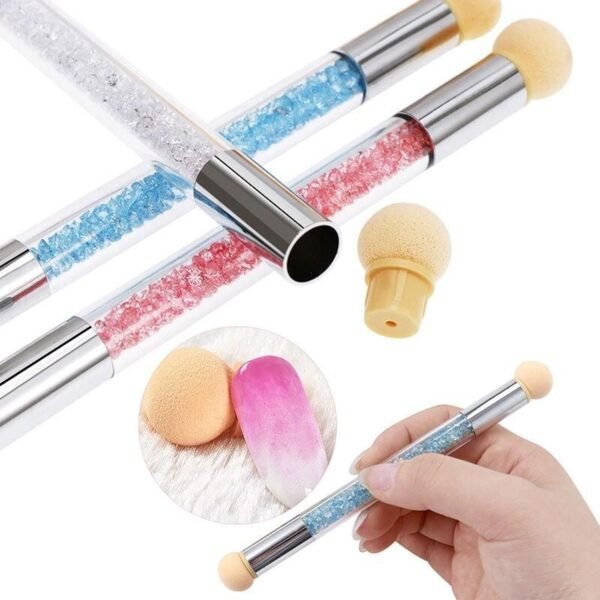 Versatile Nail Art Sponge Heads – Gradient & Dotting Manicure Tools