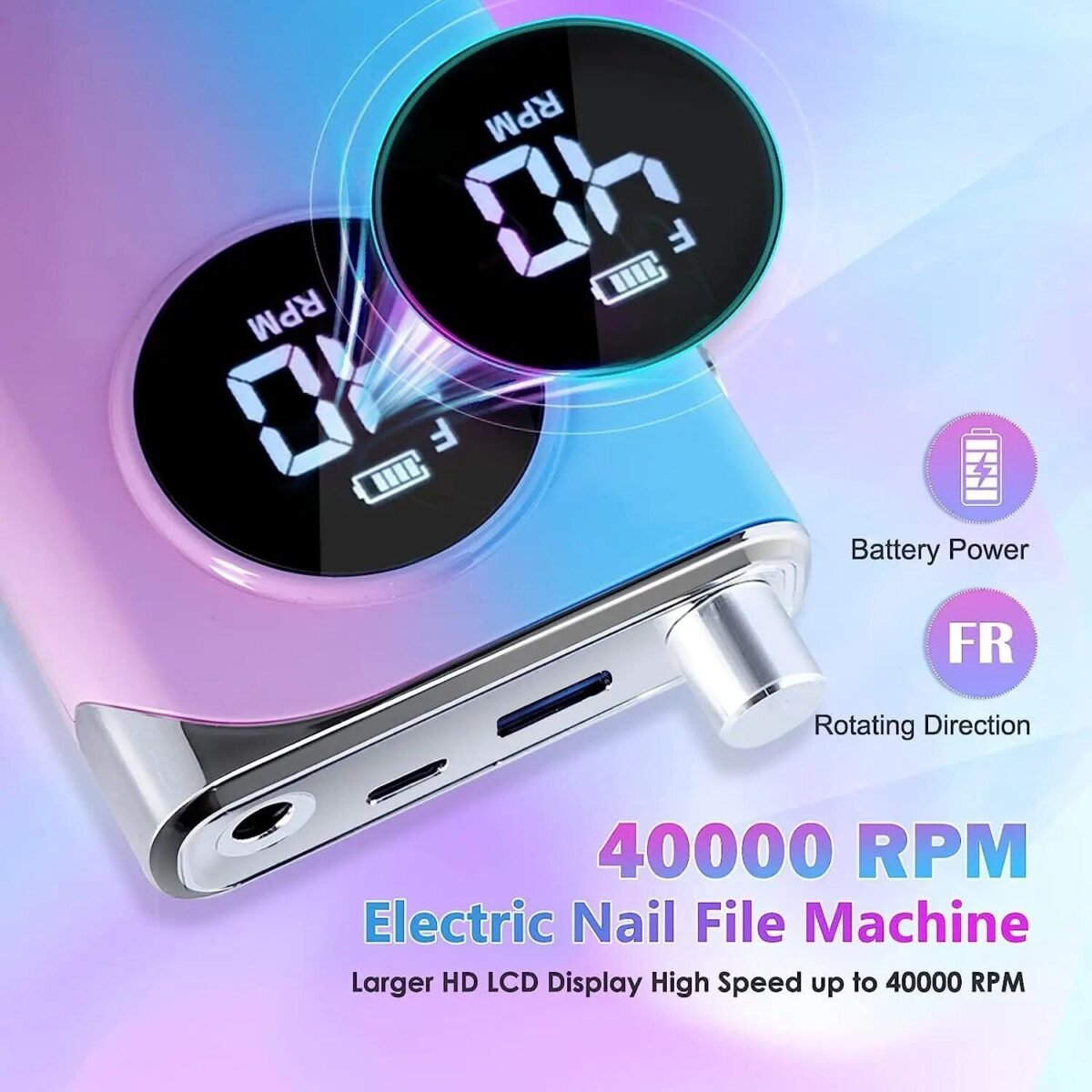 35000/40000RPM Electric Nail Drill Machine - Image 6