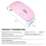 Portable UV Nail Dryer | 6W Mini LED Manicure Lamp with USB Cable - Image 6