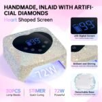 Heart-Themed 72W Wireless UV LED Nail Dryer with Touch Screen - Image 4