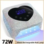 Heart-Themed 72W Wireless UV LED Nail Dryer with Touch Screen - Image 2