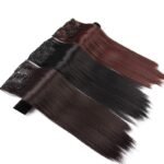 22-Inch Clip-On Synthetic Hair Extensions – Ombre, Curly, and Straight Styles with Heat-Resistant Fibers - Image 4