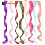 Colorful Ombre Curly Clip-in Hair Extensions for Vibrant Party Looks - Image 3