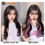 Colorful Ombre Curly Clip-in Hair Extensions for Vibrant Party Looks - Image 6