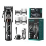 Professional Cordless Hair Clipper with DLC Coated Blades, Magnetic Motor, and USB Charging - Image 7