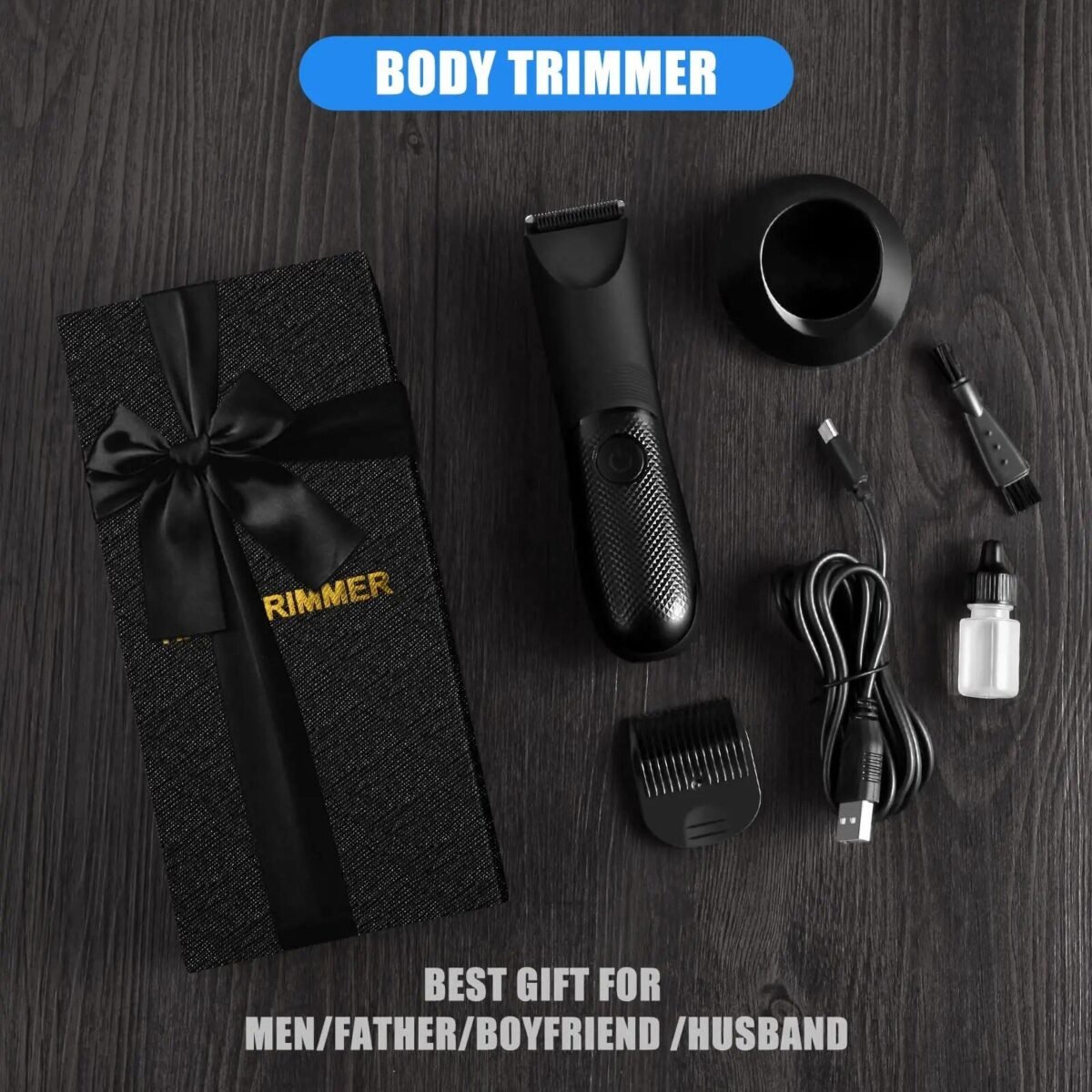 Electric Groin & Body Hair Trimmer - Rechargeable, Ceramic Blade, Waterproof Groomer - Image 5